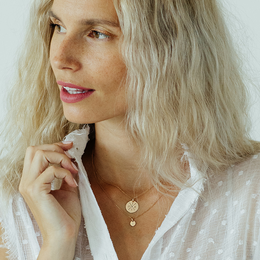 RODINNÝ náhrdelník s INICIÁLAMI VAŠEJ RODINY -14k zlato