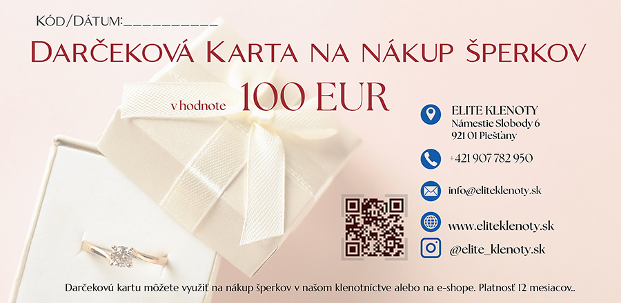 Darčeková karta na nákup šperkov