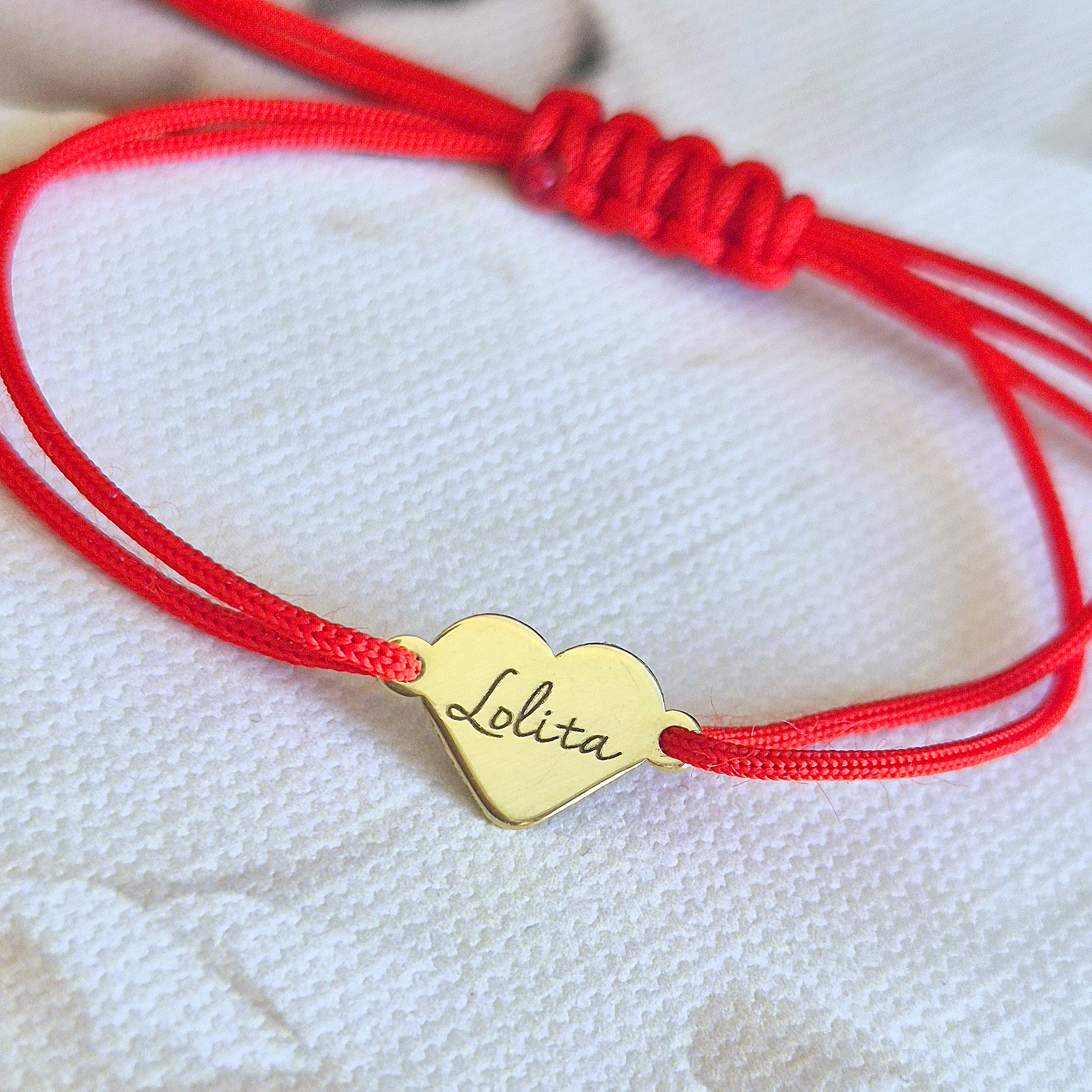 Zlaté OBLÉ SRDIEČKO na šnúrke s MENOM- 14k zlato