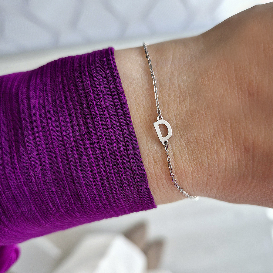 Zlatý náramok s PÍSMENKOM -14k zlato