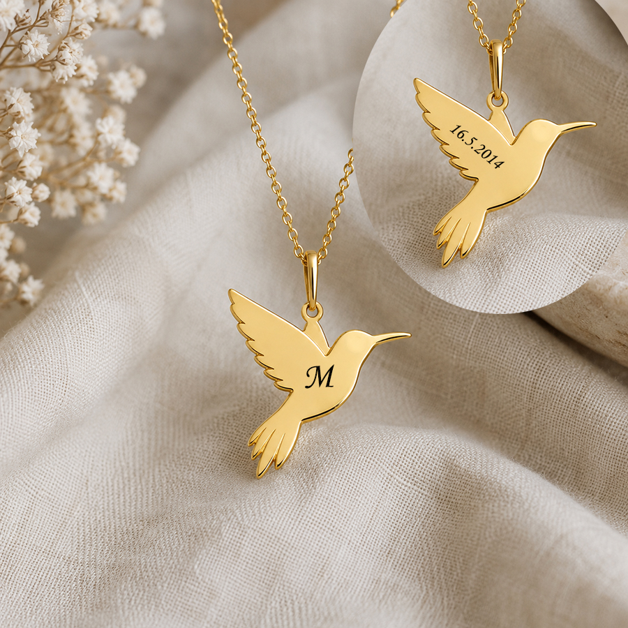 Zlatý prívesok KOLIBRÍK - 14 k zlato